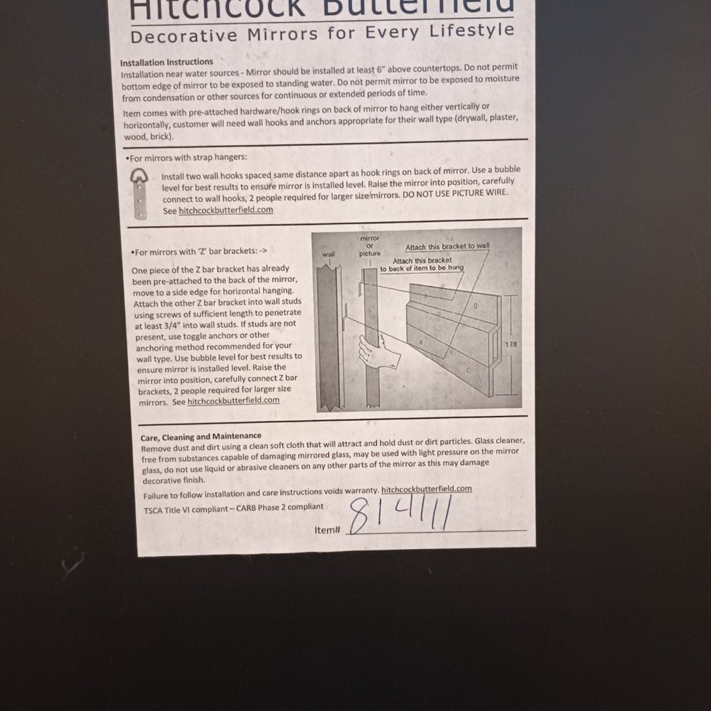 Hitchcock Butterfield mirror - Picture 5 of 5